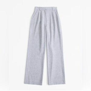Abercrombie Gray Sloane Tailored Wide Leg Pants XS